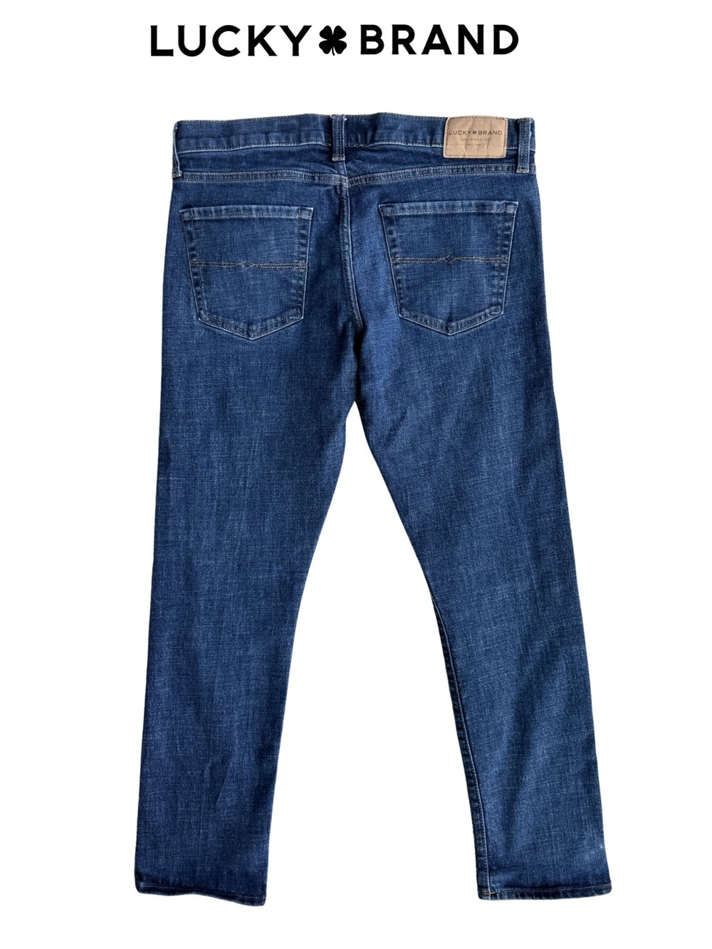 Lucky Brand Men's 110 Slim Dark Blue Indigo Stretch Denim Jeans 32 30 EUC cotton - Picture 3 of 7